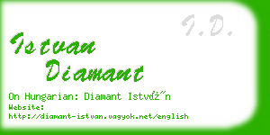 istvan diamant business card